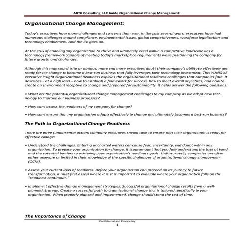 Artk Consulting OCM Change Management