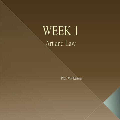Art Law Introductory Class (2013)
