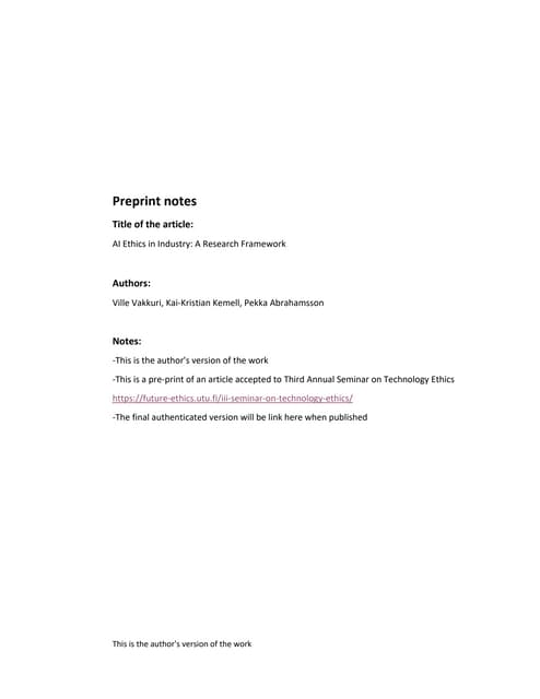 AI ethics model framework with accountability,