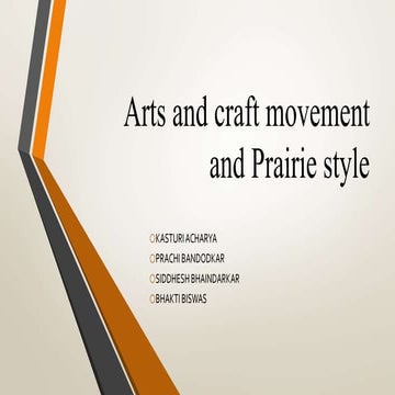 Art movement and Prairie style 