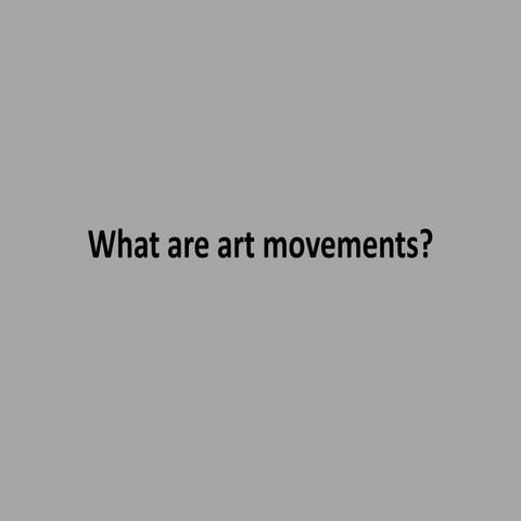 Art movements