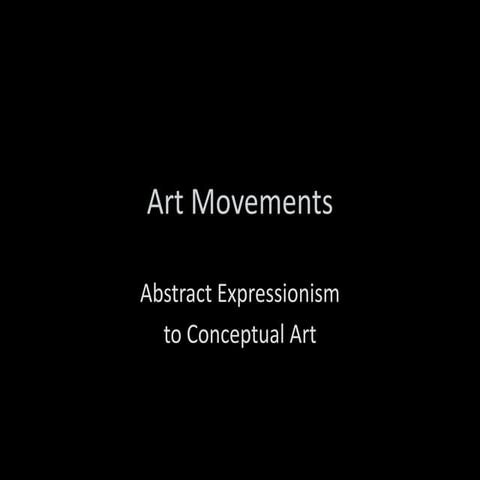 Art Movements Post Wwii