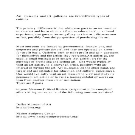 Art  museums  and art  galleries  are two different types of entitie.docx