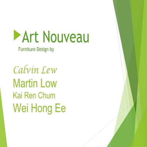 Art nouveau furniture design