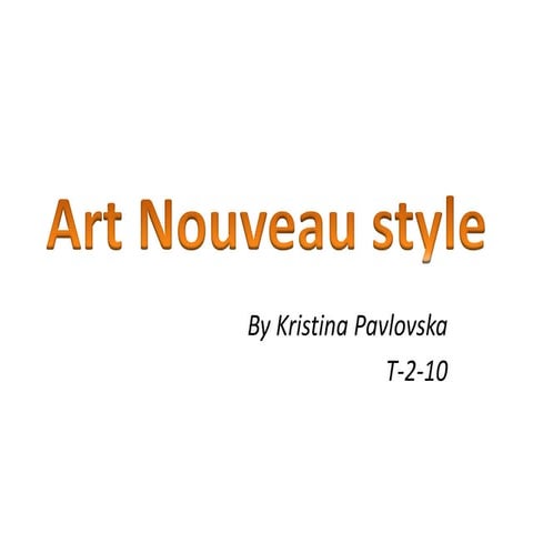 Art nouveau style