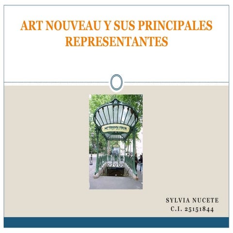 Art nouveau y sus principales representantes