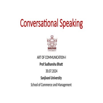 Conversational speaking in the business context