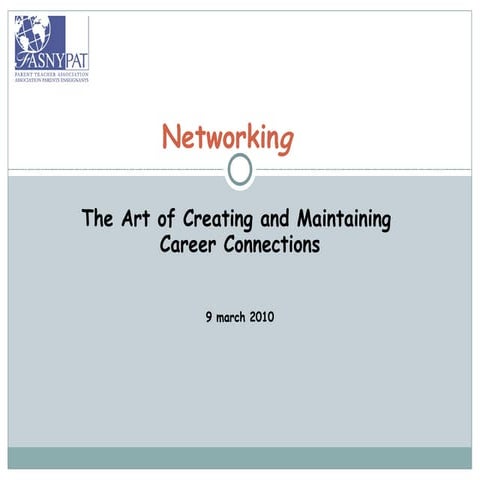Art Of Creating Career Connections
