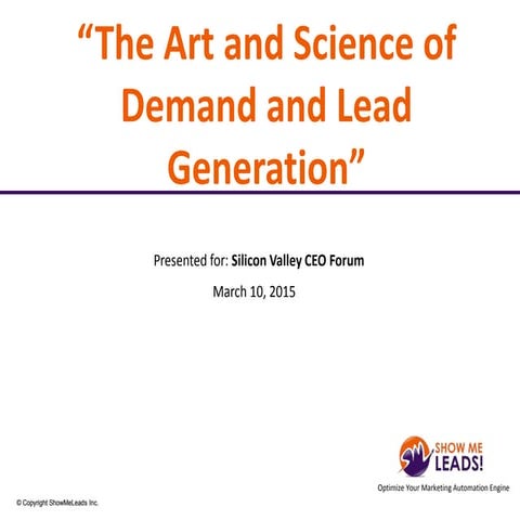 Art of demand and lead generation