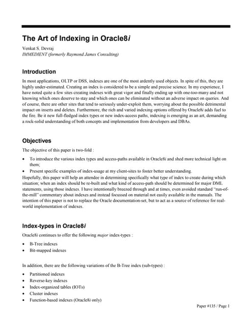 Art of indexing_in_o8i