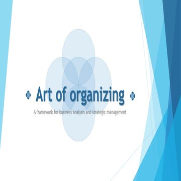 Art of organizing framework analysis