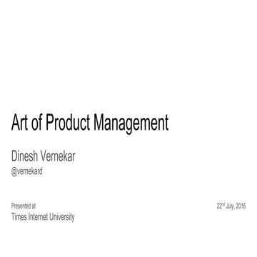 Art of Product Management