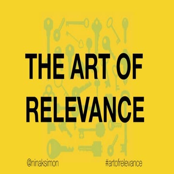 The Art of Relevance