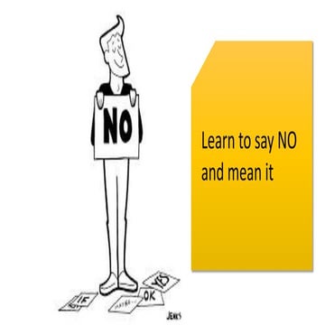 Art of saying no