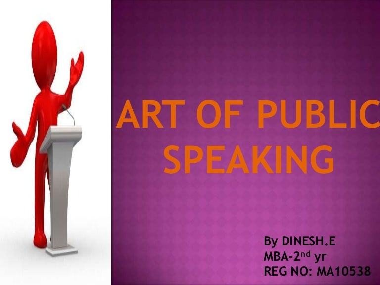 Art of speaking ppt 2013