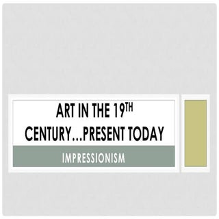 Art of the 19th century, impressionism