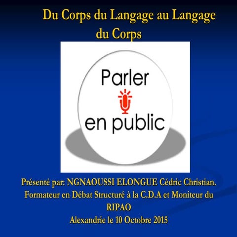 Art oratoire_Du corps du langage au langage du corps.