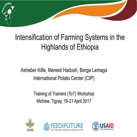 Intensification of farming systems in the Highlands of Ethiopia