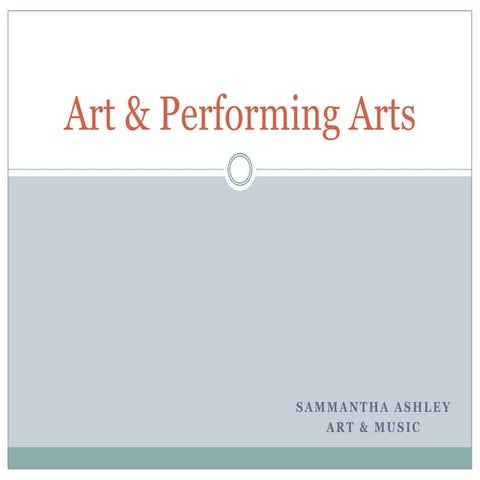 Art & performing arts