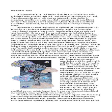 Art reflection – cloud