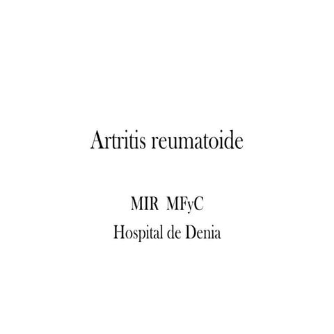 Artritis Reumatoide