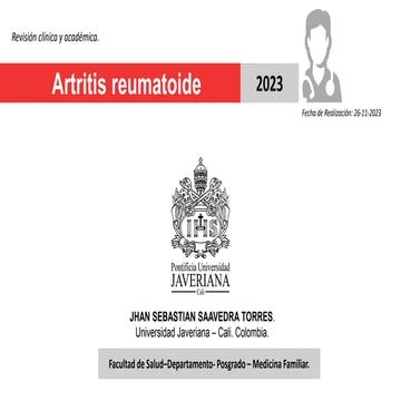 Artritis reumatoide 2023