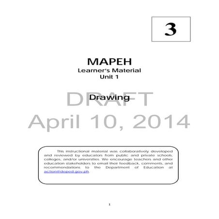 K TO 12 GRADE 3 LEARNING MATERIAL IN ARTS