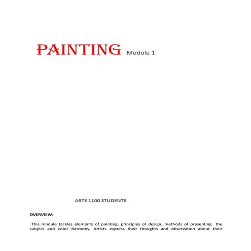 ARTS 1100 MODULE 1 Painting.pdf