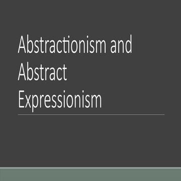 ARTS 9 Abstractionism is a modern art style that departs from representing re...