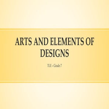 Arts and principles and elements of designs grade 7 | PPTX | Design ...