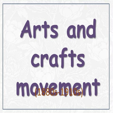 Arts and crafts Movement