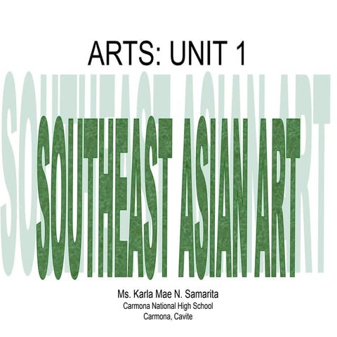 Arts and Crafts (ARTS 8 Lesson 2)