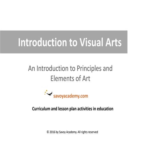 Visual Arts Curriculum