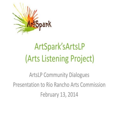 ArtSpark ArtsLP Rio Rancho Arts Commission 2.13.14