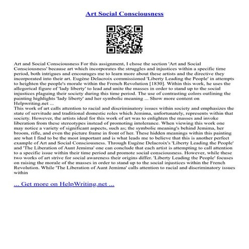 Art Social Consciousness | PDF