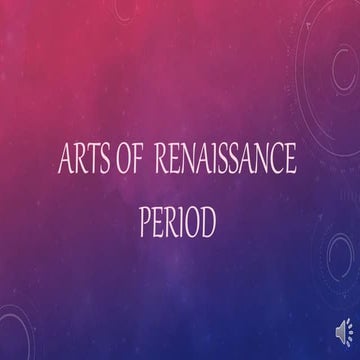 Arts of the Renaissance Period