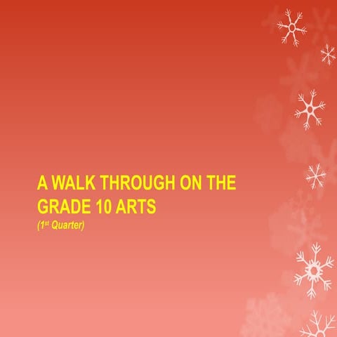 Arts2nd quarter reviewer for gr10 students