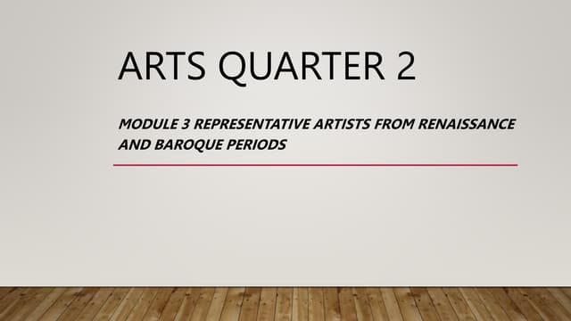 ARTS - QUARTER II (GRADE 9).pptx