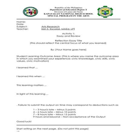 RESEARCH ACTIVITY IN SPECIAL PROGRAM IN THE ARTS