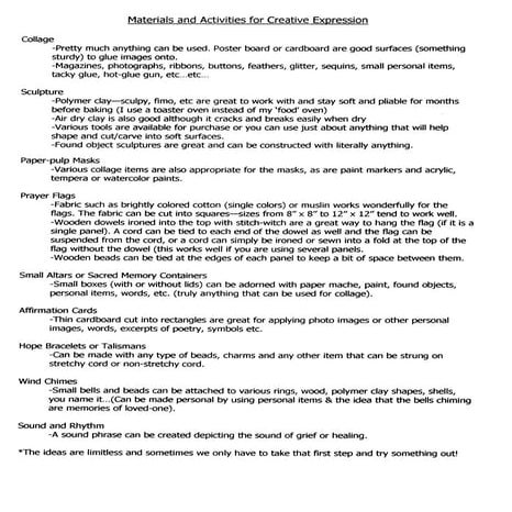 Art Therapy Materials