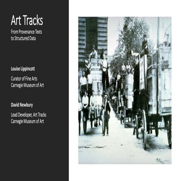 Art Tracks: From Provenance to Structured Data