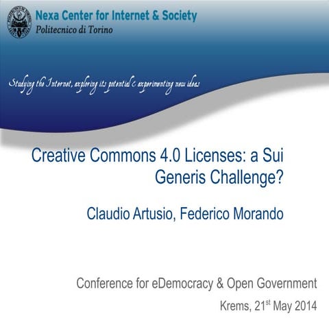 Creative Commons 4.0 Licenses