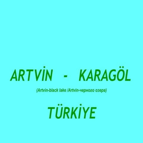 Artvi̇n   kara göl ..