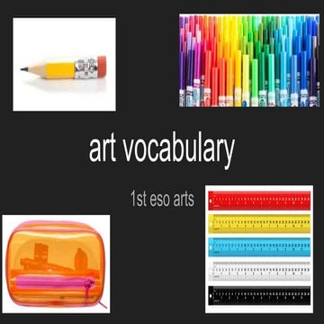 Art vocab 1st term