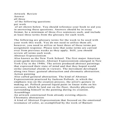 Artwork  ReviewAnswer all three of the following questions p.docx