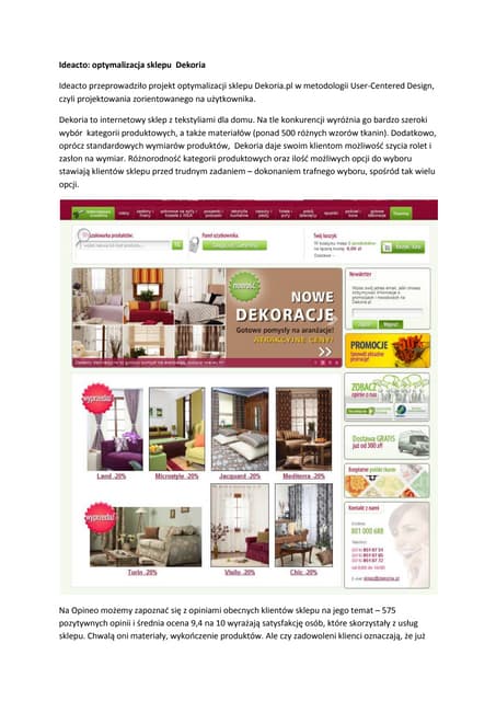 Case study - redesign Dekoria.pl