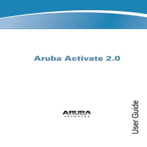 Aruba Activate User Guide