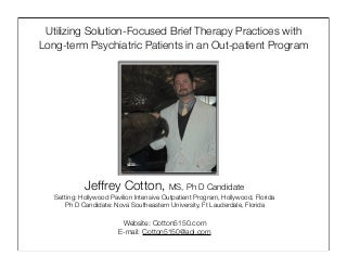 Solution-Focused Brief Therapy in Group Work