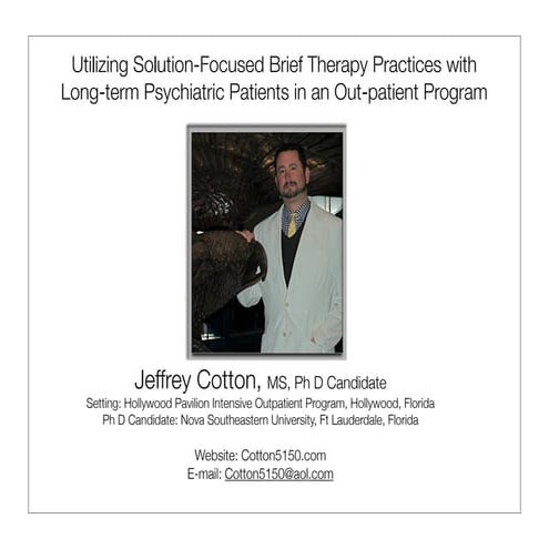 Solution-Focused Brief Therapy in Group Work