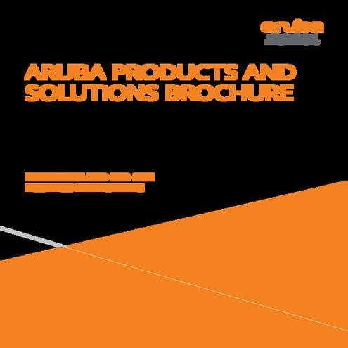 Aruba products and solutions brochure 2019